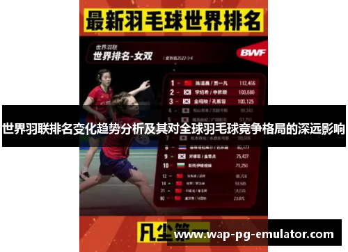世界羽联排名变化趋势分析及其对全球羽毛球竞争格局的深远影响